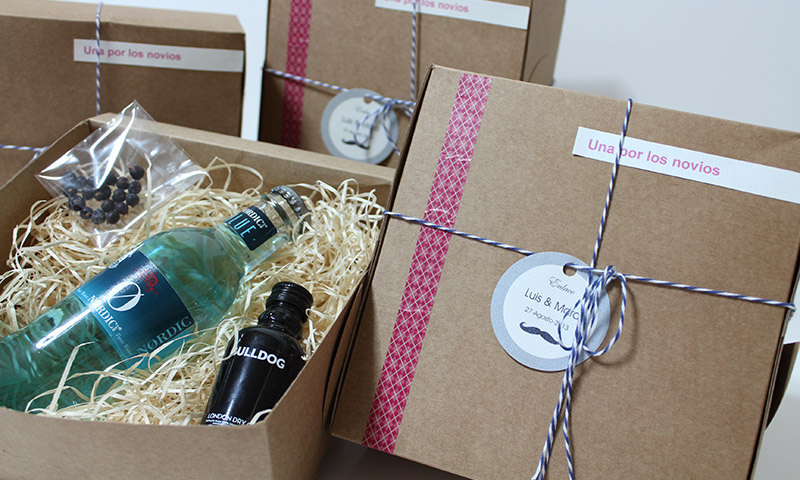 Detalles para regalar en la boda. Kit de Gin tonic.